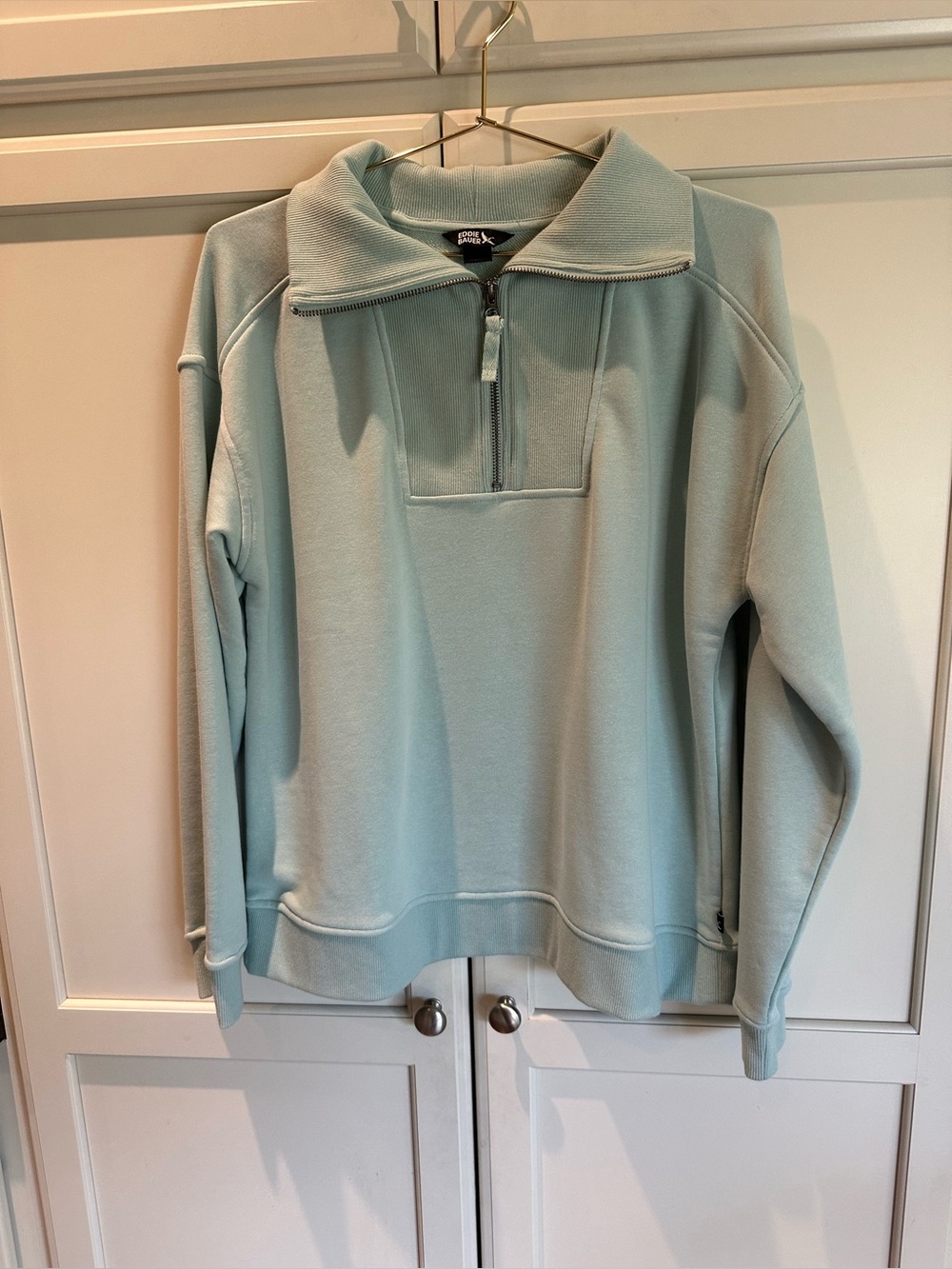 Eddie Bauer Light Blue Half-Zip Pullover Sweater